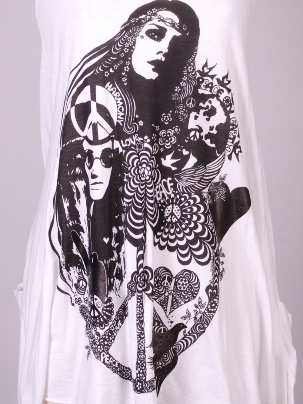 EUC Lauren Moshi "Peace Girl" Swing Tank Top, Sz - XS